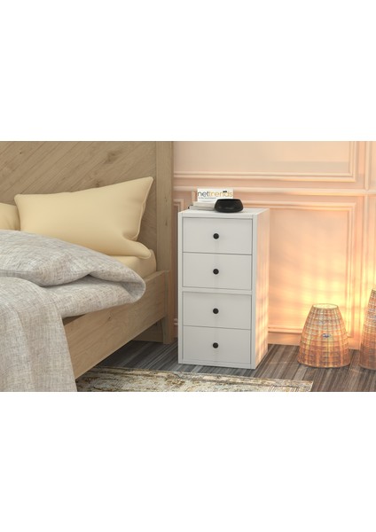 Çekmeceli Komodin Beyaz 35 cm KMD-1018-Ç modelleri