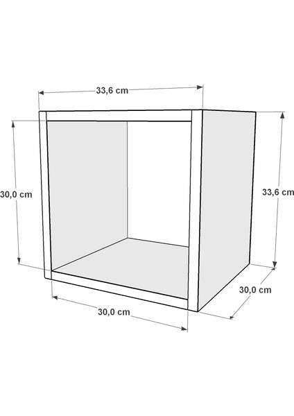 Tek Rafli Duvar Komodini Beyaz 35 cm KMD-1022 modelleri