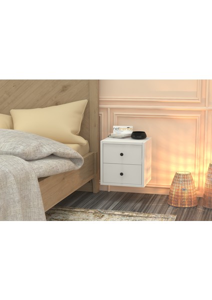 Çekmeceli Duvar Komodini Beyaz 35 cm KMD-1024-Ç modelleri