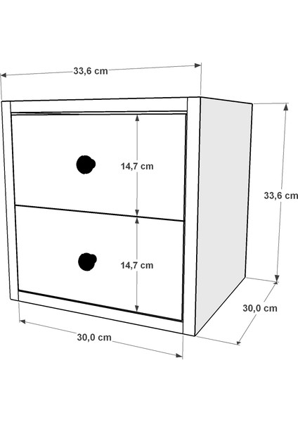 Çekmeceli Duvar Komodini Beyaz 35 cm KMD-1024-Ç indirimleri