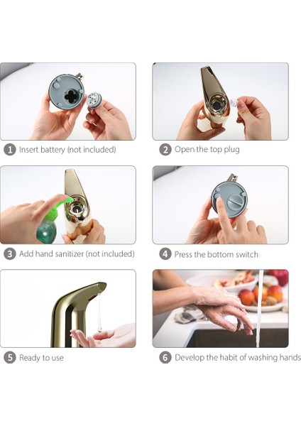 400 ml Otomatik Sabunluk Kızılötesi El-Ücretsiz Fotoselli (Yurt Dışından)