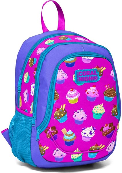 Kids Pembe Lavanta Üç Bölmeli Okul Sırt Çantası 23388
