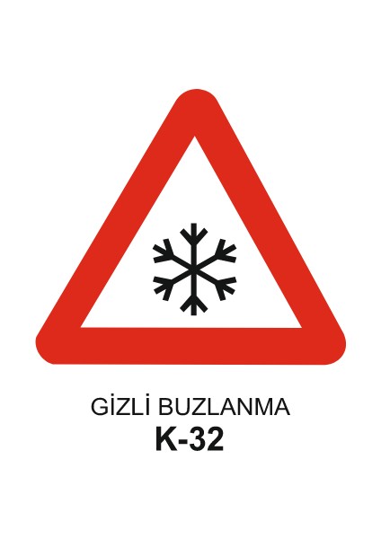 Gizli Buzlanma Trafik Levhası 60X60 cm