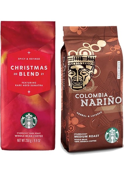 Christmas Blend 2021 Sumatra ve Colombia Narino Çekirdek Kahve