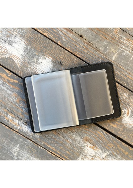 Hakiki Deri Siyah Ruhsat Kabı - Isme Özel indirimleri