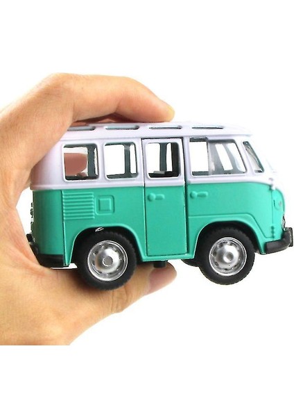 Lbq-Mini Sürgülü Alaşımlı Otobüs ve Okul Otobüsünü Geri Çekin, Simülasyon Araba Modeli (Sarı) (Yurt Dışından)