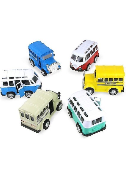 Lbq-Okul Otobüs Sarı Mini Geri Çekin Kayar Alaşımlı Otobüs ve Okul Otobüs, Simülasyon Araba Modeli AZ20194 (Yurt Dışından)