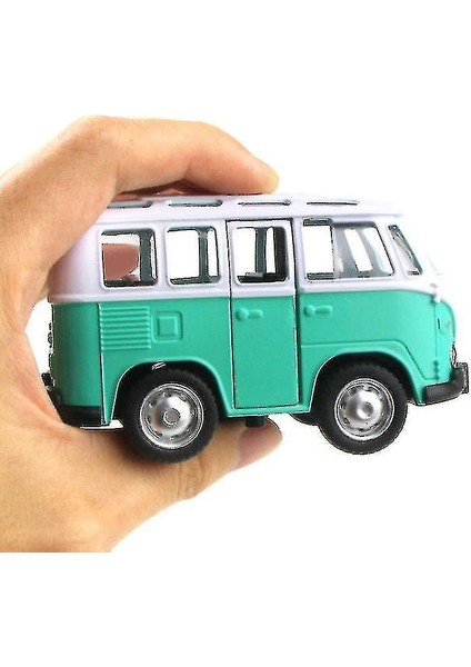 Lbq-Mini Sürgülü Alaşımlı Otobüs ve Okul Otobüsünü Geri Çekin, Simülasyon Araba Modeli (Sarı) (Yurt Dışından)