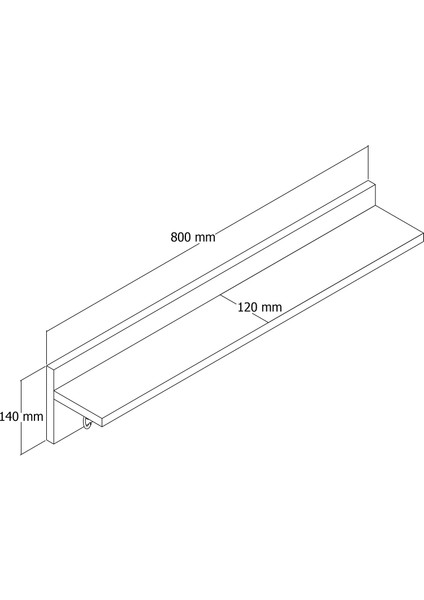 Portmanto Duvar Askılığı Elbise Askılığı 80 cm