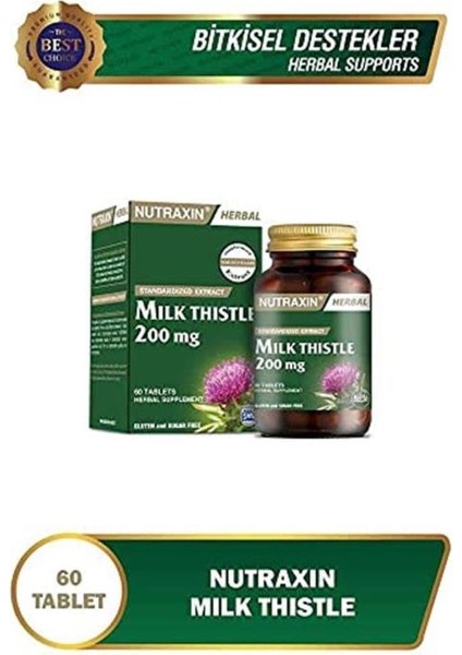 Marka: Milk Thistle 200 Mg 60 Tablet 1 Paket(1 x 60 Tabletten) Kategori: Güç ve P fiyatları