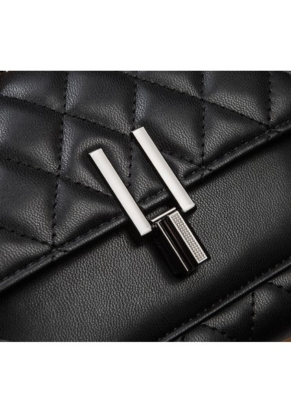 Kadın Siyah Zincirli Kapitone El ve Omuz Çanta (Yurt Dışından) indirimleri