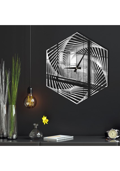 W'clock Geometrik Ayna Duvar Saati