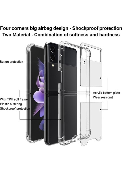 Imak Samsung Galaxy Z Flip3 5g Kılıf (Yurt Dışından)