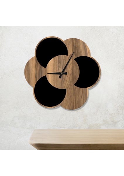 W'clock Geometrik Ahşap Duvar Saati