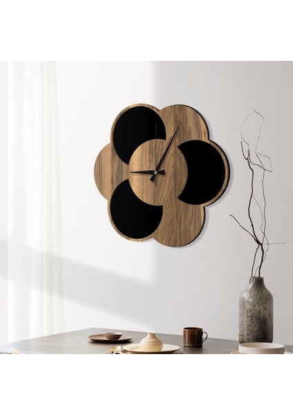 W'clock Geometrik Ahşap Duvar Saati