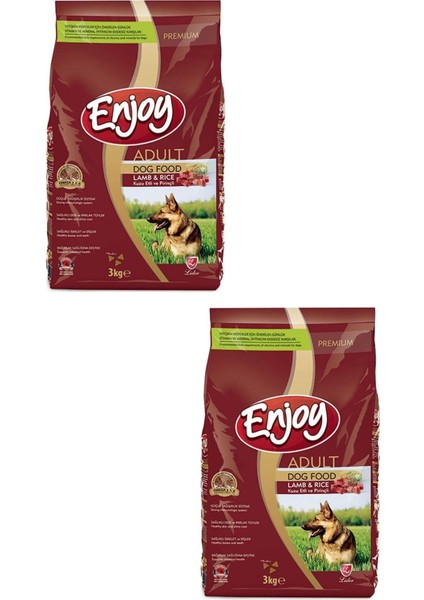 Kuzulu & Pirinçli Yetişkin Köpek Maması 3 kg - 2 Adet
