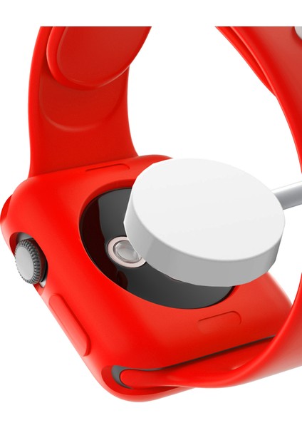 Apple Watch Uyumlu 7 45 mm Önü Açık Tasarım Mat Silikon Kılıf fiyatları