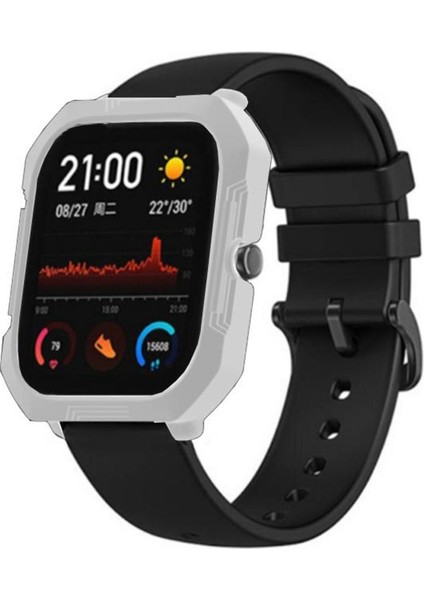 Amazfit Gts Önü Açık Armor Rubber Kılıf- Beyaz fiyatları