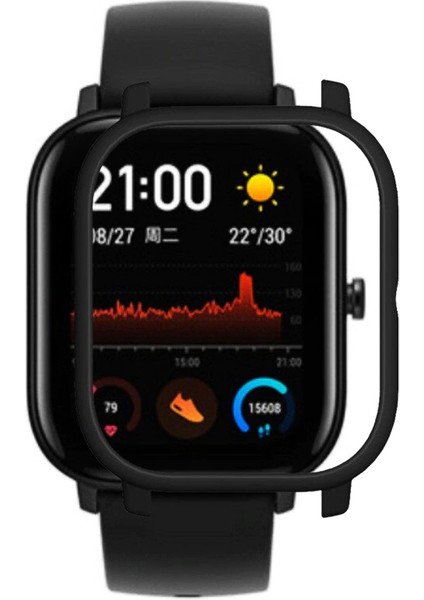 Amazfit Gts Önü Açık Plastik Kılıf - Siyah