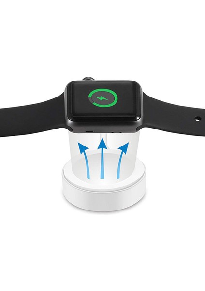 Apple Watch Uyumlu Se 40 mm Manyetik Şarj Aygıtlı USB Kablo 1 mt Beyaz