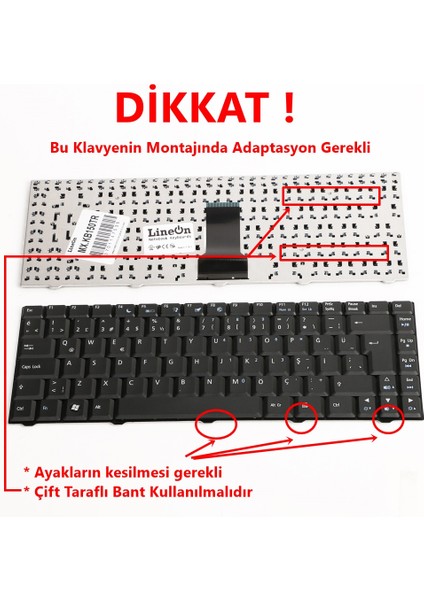 Acer Emachines D520 Laptop Klavye Türkçe