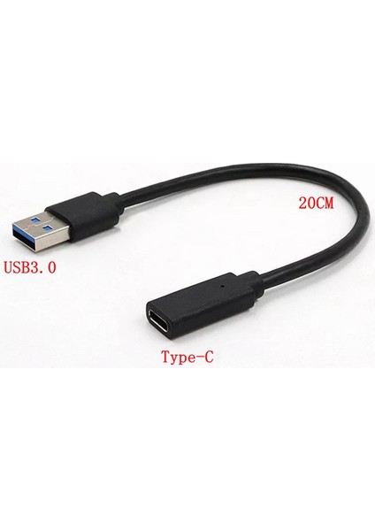 USB Tipi C Kadın USB 3.0 Erkek Adaptörü Uzatma Kablosu Dizüstü Bilgisayar (Yurt Dışından)