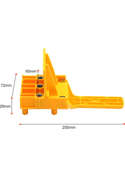 Hızlı Ahşap Dübel Jig Abs Plastik El Cep Delik Jig