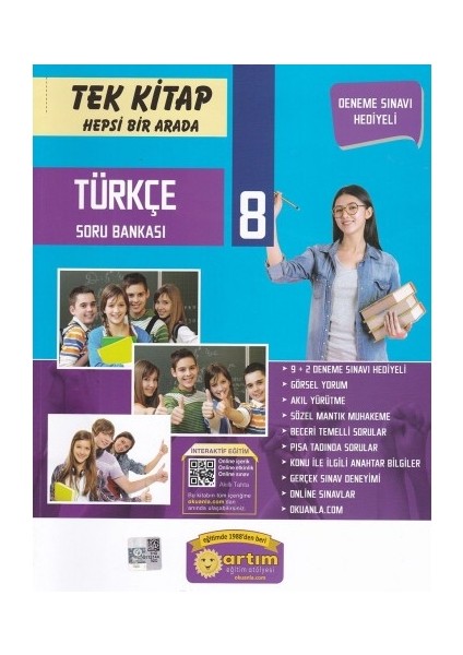 Artım Yayınları 8. Sınıf Türkçe Tek Kitap Hepsi Bir Arada Soru Bankası
