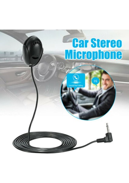 3C Store Araba Navigasyon Gps Mikrofon Araba Hoparlörü Harici Mikrofon Yapıştır Mikrofon 3.5mm Araba Stereo Mikrofon (Yurt Dışından)