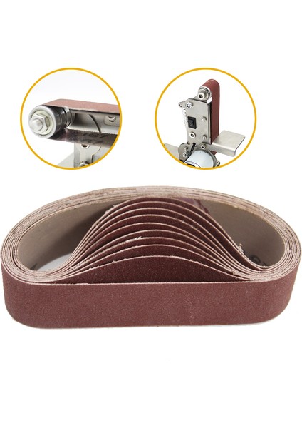 10 Adet 30X330MM Aşındırıcı Zımpara Kemerleri - Kırmızı (Yurt Dışından) fiyatları