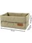 Organizer Sepet Bebek Cosmos Haki Pamuk 25X16 cm 3