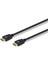HP001SBBLK5EU 5m HDMI Kablo 4K 3D Destekli High Speed Altın Uçlu 1