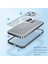 iPhone 12 Pro Max Için Manyetik Kablosuz Şarjlı Temperli Cam + Metal Mat Telefon Kılıfı - Gümüş (Yurt Dışından) 2