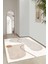 Dijital Baskılı Kaymaz Taban Yıkanabilir Modern Gri Geçişli Krem Salon Mutfak HALI-YOLLUK-D7069 2