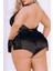 Kadın Saten Dantelli Fantezi Şort Takım For Dreams 8307 Siyah 2
