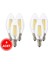 Candle 4W E14 Duy Filament LED Ampül Beyaz Işık ( 6 Adet ) 1