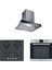 Fcr 625 Tc Bk/xs NG/600 Davlumbaz + Fhns 604 4g Bk C Ocak + Fsl 86 H Xs Fırın Ankastre Set Inox-Siyah 1