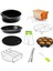 SunniMix Karbon Çelik Hava Fritöz Aksesuarları Set 7-Hole Kalıp Mutfak Pişirme Ev 7 Inç (Yurt Dışından) 3