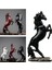 F Fityle Atlar Heykelcik Gerçekçi Heykel Dükkanı Sayacı Süsler Koleksiyonlar Hediye Siyah (Yurt Dışından) 5