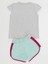 Çiçekli Unicorn Kız T-Shirt Şort Takım 4