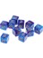 Oyunlar Için 10X D6 Polyhedral Zar Dayanıklı Mavi Mor (Yurt Dışından) 3