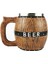 Viking Ahşap Tarzı Bira Bardağı - Kahverengi (Yurt Dışından) 1