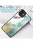 Apple iPhone 12 Mini Mermer Dokulu Temperli Cam + Pc + Tpu Telefon Kılıfı - Yeşil (Yurt Dışından) 2