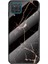 Galaxy A12 Için Mermer Desen Temperli Cam Cep Telefonu Kılıfı - Siyah Altın (Yurt Dışından) 1