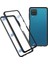 Samsung Galaxy A12 Için Manyetik Kilit Özellikli Metal Çerçeve ile Çift Temperli Cam Telefon Kılıfı - Siyah (Yurt Dışından) 1