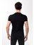 Erkek Slim Fit Basic Bisiklet Yaka Kısa Kollu T-Shirt Tişört Siyah 5