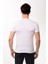 V Yaka Basic Slim Fit Erkek Tişört T-Shirt Beyaz 5