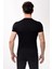 V Yaka Basic Slim Fit Erkek Tişört T-Shirt Siyah 4