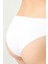 Beyaz Klasik Basic Lazer Kesim Kadın Bikini Külot 4