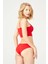 Kırmızı Klasik Basic Lazer Kesim Kadın Bikini Külot 2